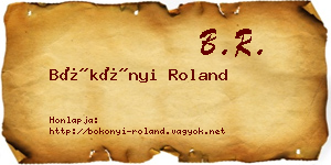 Bökönyi Roland névjegykártya